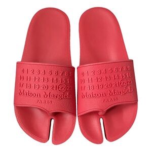 Maison Margiela Red Tabi Slide Sandals